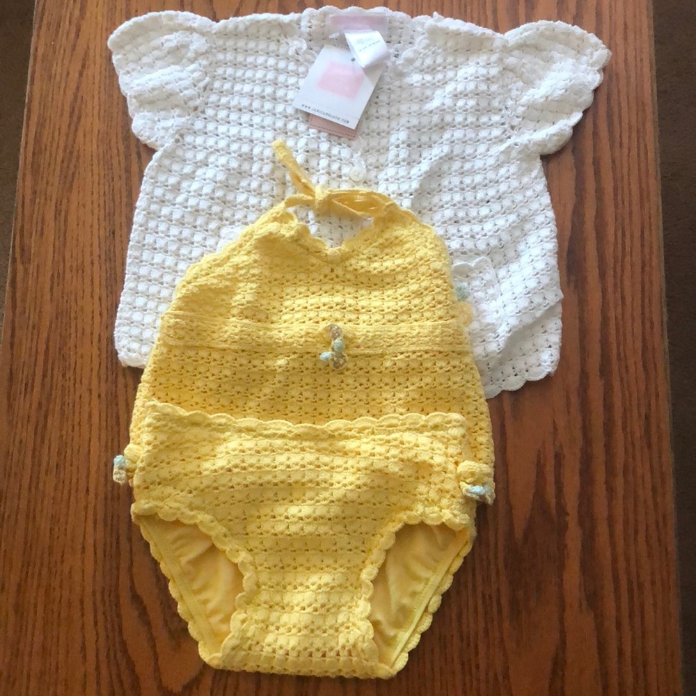 Janie and Jack Knit Bathing Suit and Sweater